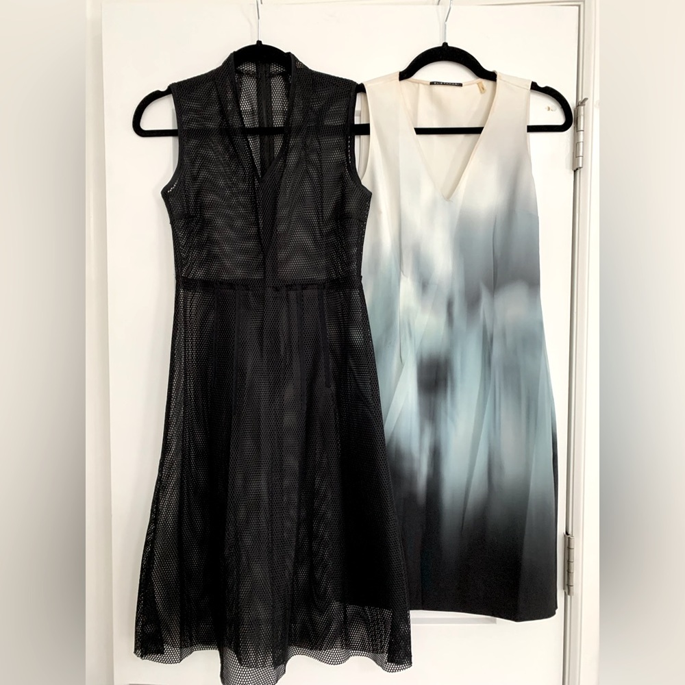 Elie Tahari overlay mesh dress.